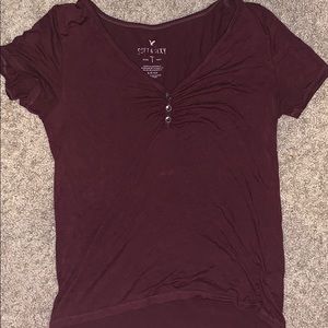 American eagle tee with buttons
